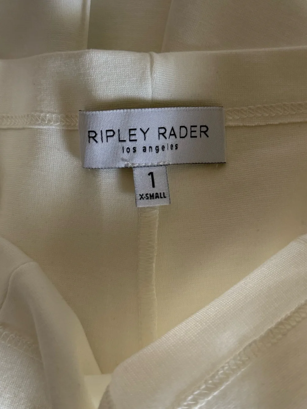 Ripley Rader Ponte Knit Wide Leg Pant XS Off White Pull On Stretch Minimalist - Picture 11 of 11